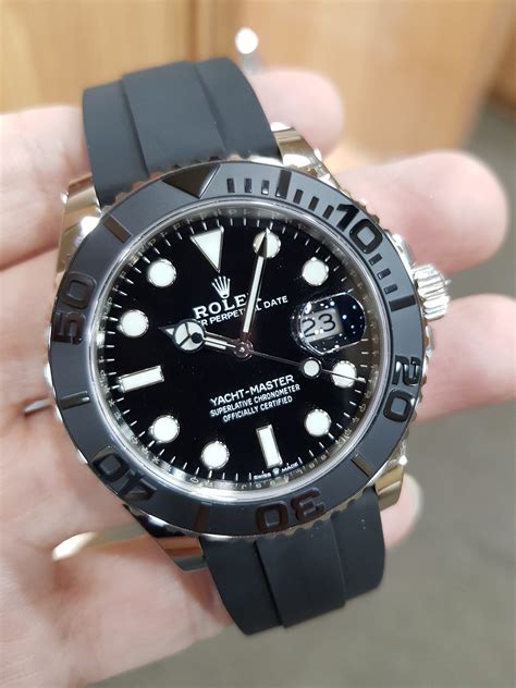 rolex yachtmaster with black face|rolex yacht master bezel.